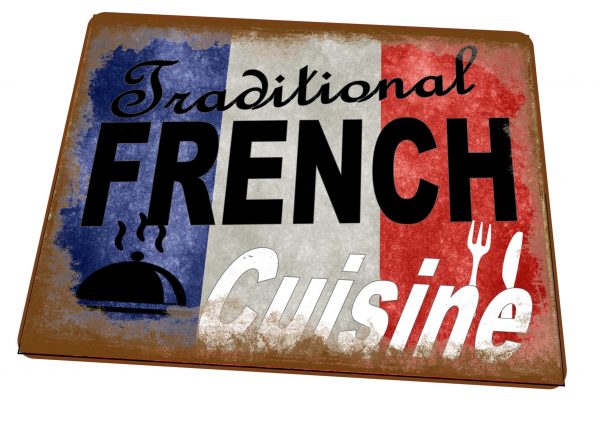 Traditional French Cuisine Sign Metal Sign Modern Print Made To Look   1 French List 600x424 