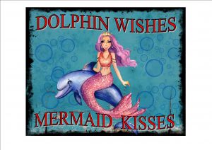 Mermaid Dolphin Sign