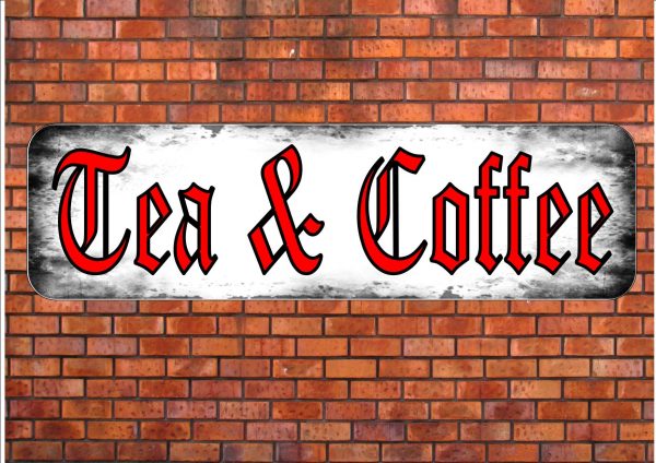 Tea & Coffee Shop Sign Wall Plaque