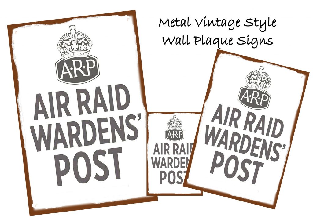 WW2 Air Raid Wardens Post Metal Reproduction Sign – The Rooshty Beach