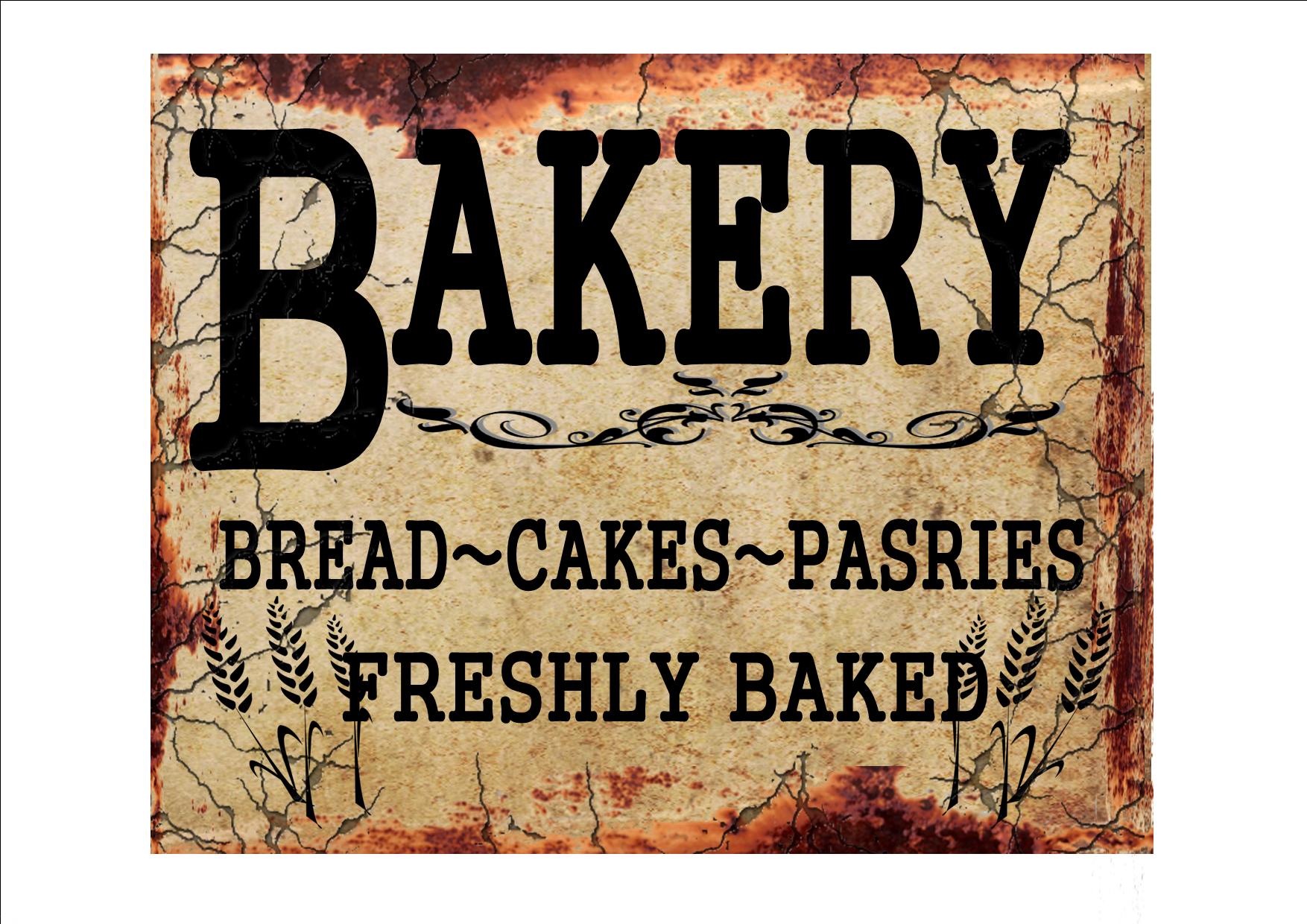 Vintage Sign Reproduction Bakers Shop Advertising Sign – The Rooshty Beach