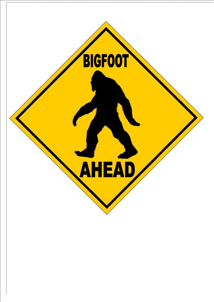 Bigfoot Novelty Road sign Wall Hanging Plaque Fun Reproduction Road ...