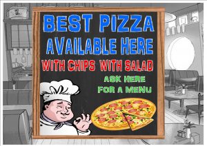 Bon Appetit Pizza Cafe Sign Wall Plaque