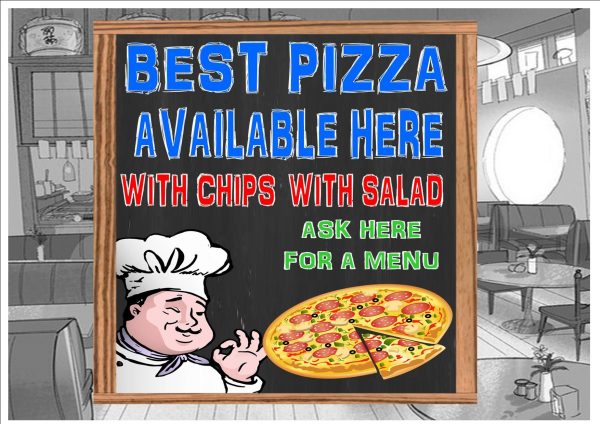 Bon Appetit Pizza Cafe Sign Wall Plaque