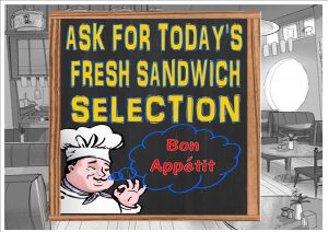 Bon Appetit Sandwich Cafe Sign Wall Plaque