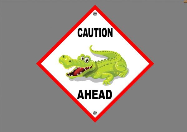 Crocodile Novelty Sign