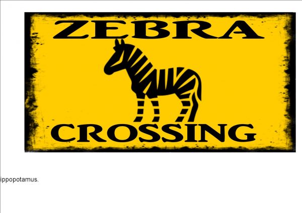 Zebra Crossing Sign