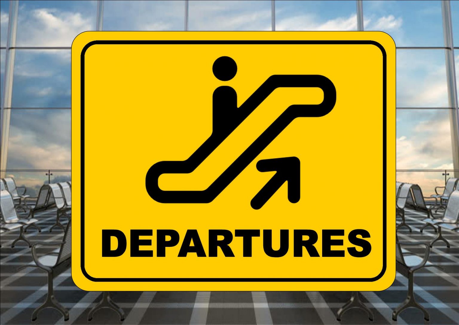 Airport Departures Arrivals Sign Reproduction Fun Stag Hen Party Holiday Trip Novelty Sign The