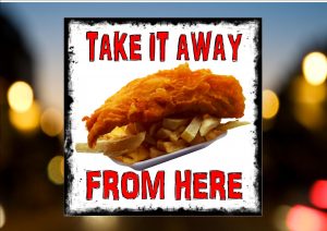 Takeaway Fish and Chips Sign