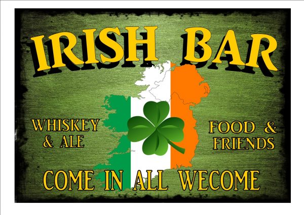 VINTAGE IRISH BAR SIGN