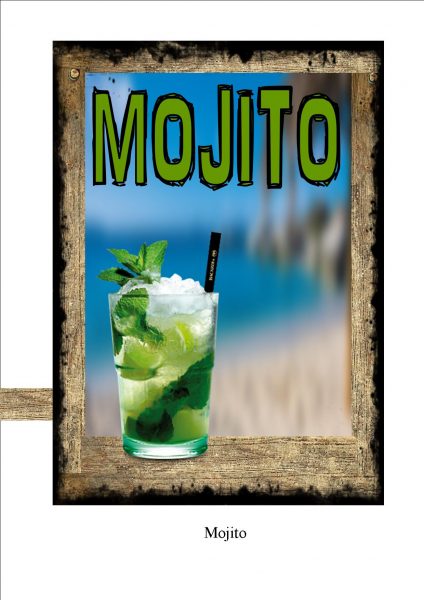 Vintage Mojito Cocktail Sign