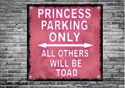 Princess Parking Only Novelty Sign