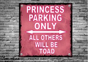 Princess Parking Only Novelty Sign