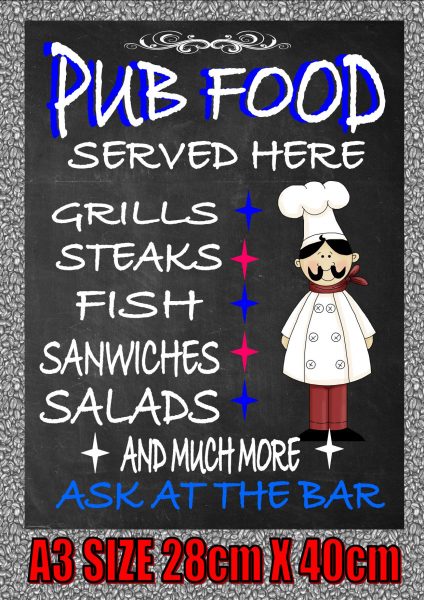 Pub Food Sign