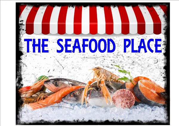 VINTAGE SEAFOOD SIGN