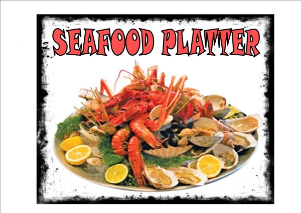 SEAFOOD PLATTER SIGN