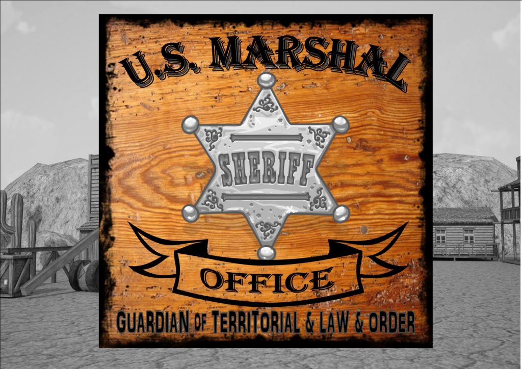 U.S. Marshal Office Cowboy Sign Wall Plaque – The Rooshty Beach