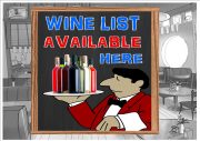 Wine List Available Here Sign