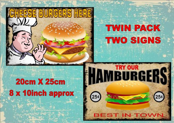 Vintage Burger Signs