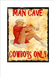 Vintage Man Cave Sign