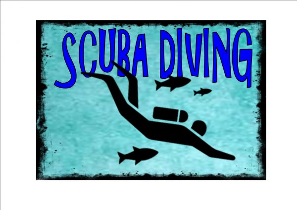 Scuba Diving Novelty Wall Sign