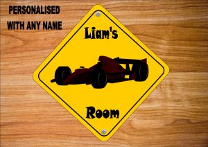 F1 Racing Car Door Sign