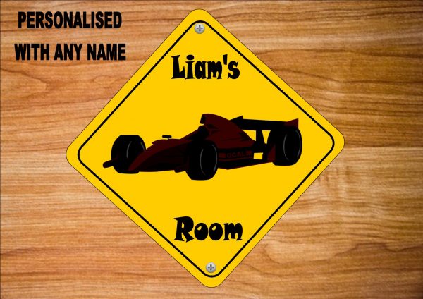 F1 Racing Car Door Sign