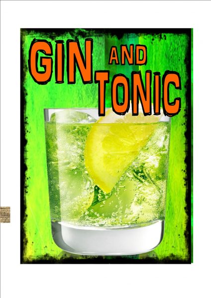 Vintage Gin and Tonic Sign