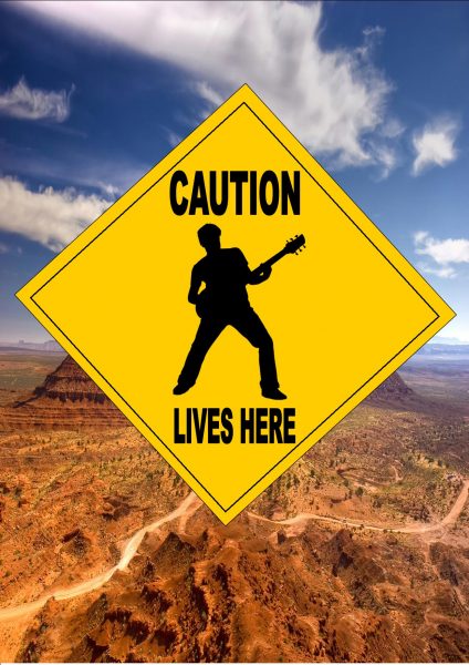 Warning Guitarist Lives Here