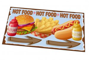 Retro Diner Hot Food Sign