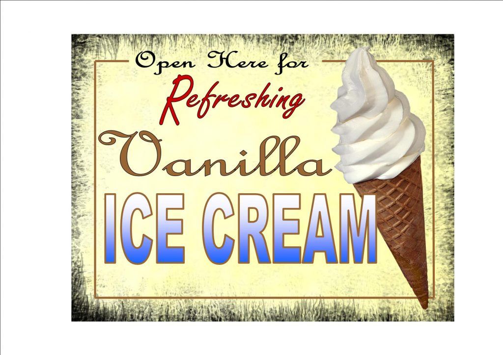 Vintage Sign Reproduction Vintage Style Ice Cream Advertising Sign ...