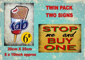 Vintage Ice Cream Signs