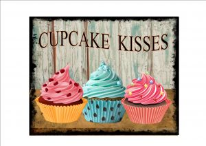 Vintage Cup Cake Sign