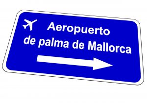 majorca airport sign