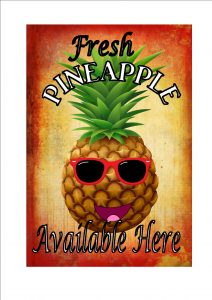 Vintage Pineapple Sign