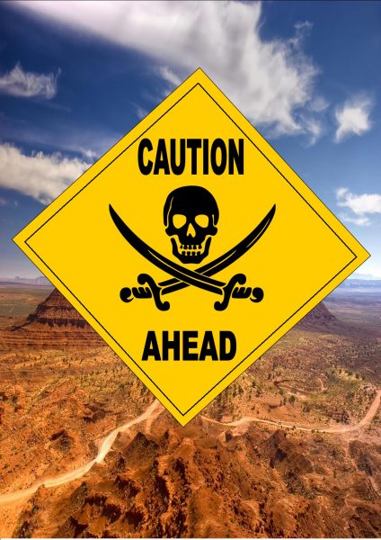 Caution Pirates Ahead Sign