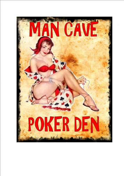 Vintage Poker Sign