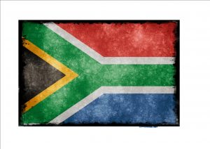 South African Aged Flag Plaque