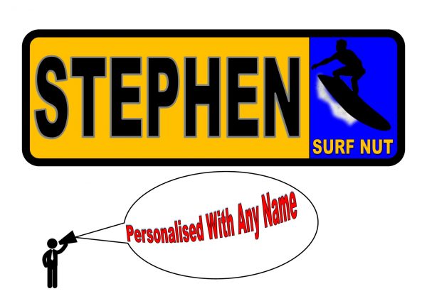 surfers personalised plate