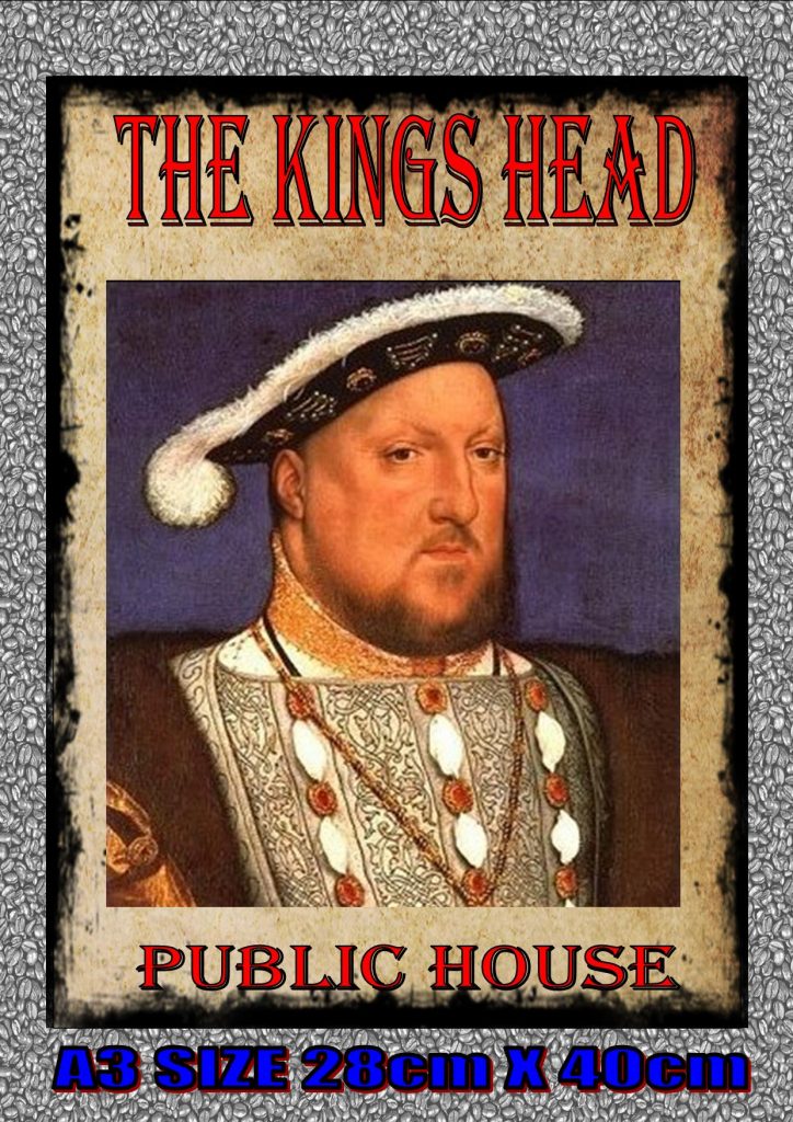 Vintage Style The Kings Head Pub Sign Reproduction Pub Sign – The ...