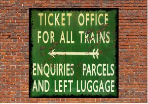 Railway Station Ticket Office Sign