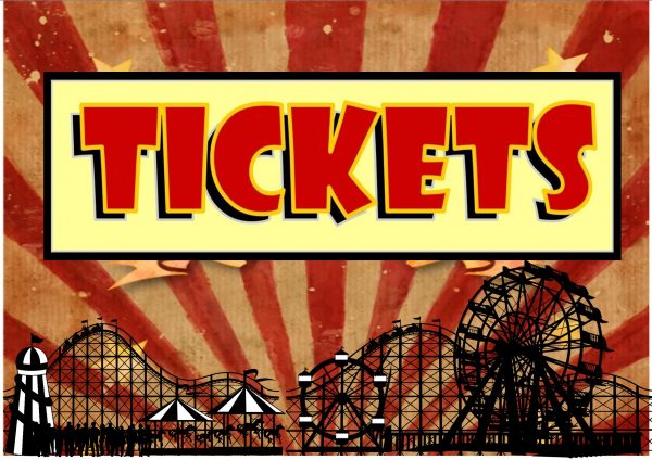 Carnival Fairground Tickets Sign