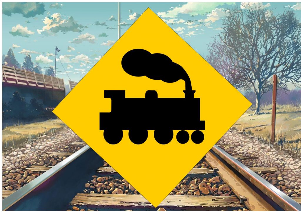 Train Line Sign – The Rooshty Beach