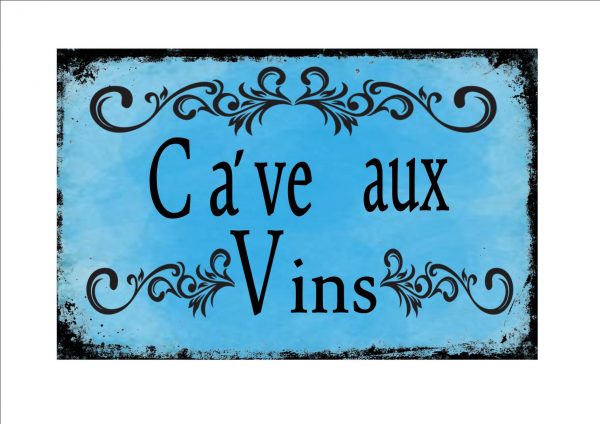 Vintage Wine Cave Aux Sign