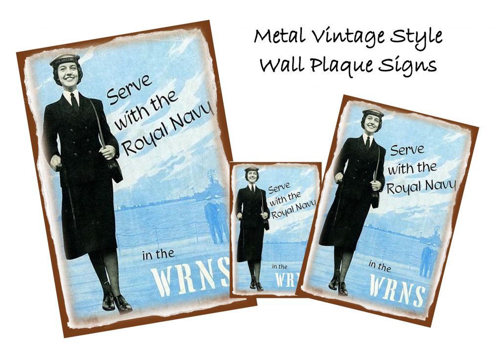 WW2 Women’s WRENS Recruitment poster metal sign Royal Navy WW2 Women in ...